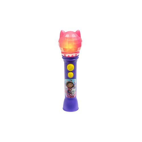 ekids KIDdesigns Gabby's Dollhouse Sing Along Microphone for Kids | Real Working Microphone| Built in Music LED Flashing Light and Speaker| Kids Toys Portable Karaoke Machine, KD-GA-070