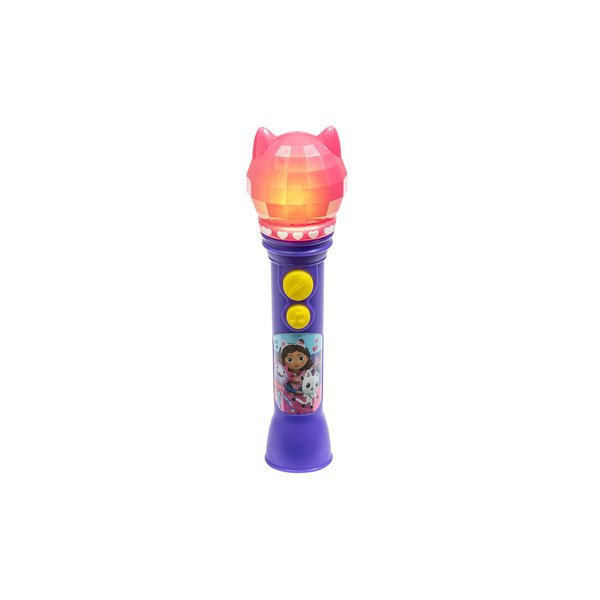 ekids KIDdesigns Gabby's Dollhouse Sing Along Microphone for Kids | Real Working Microphone| Built in Music LED Flashing Light and Speaker| Kids Toys Portable Karaoke Machine, KD-GA-070