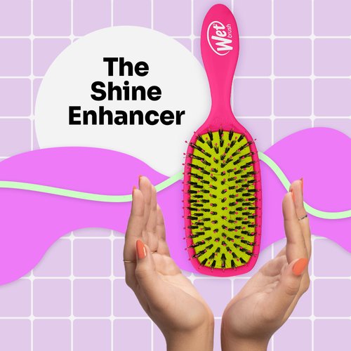 Wet Brush Shine Enhancer - Pink Ultra-soft IntelliFlex Bristles Leave Hair Shiny And Smooth For All Hair Types