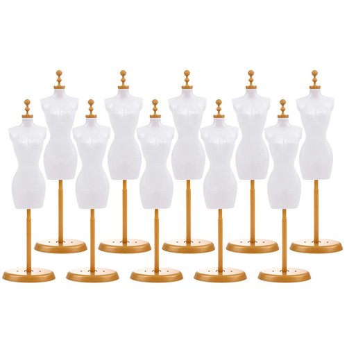 10Pcs Doll Clothes Form Dress Doll Stand Doll Display Holder Action Figure Stand Mannequin Model Stand Accessories for Doll Dresses Dollhouse