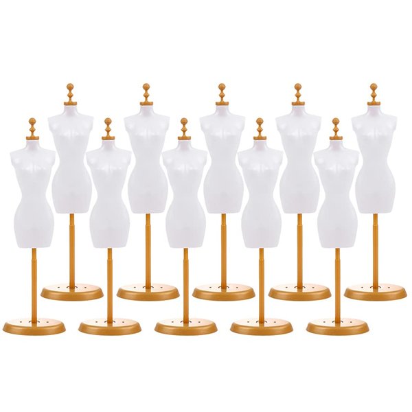 10Pcs Doll Clothes Form Dress Doll Stand Doll Display Holder Action Figure Stand Mannequin Model Stand Accessories for Doll Dresses Dollhouse