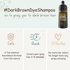 KILOMETS Dark Brown Hair Color Dye Shampoo, 400ml - 100% Grey Coverage in Minutes, Ammonia Free - Gray Silver Hair Dye Shampoo