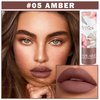 QIUFSSE Matte Nude Lipstick, Nude Paper Tube Lipsticks Lip Stick Long Lasting Velvety Matte Lipstick,Non Stick Cup Nude Lip Gloss Lipstick for Women Girls Daily Lip Makeup (#05 Amber)