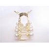 Generic Gold metal and pearl crystal solar planet and star hair claw clip for medium