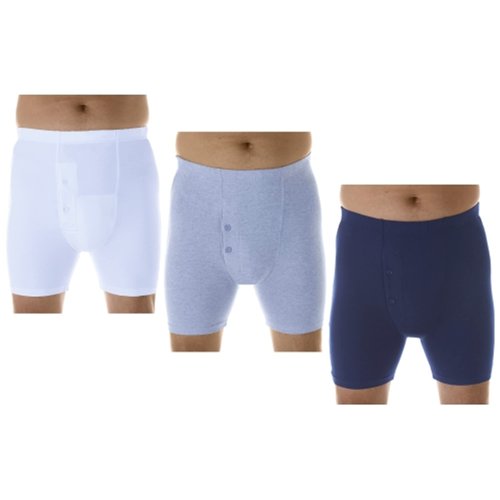 Wearever Men’s Incontinence Boxer Briefs for Bladder Control with Regular Absorbency - Reusable & Washable Leak Proof Underwear for Men (Pack of 3) (Assorted) (XL) (Waist 42-44)