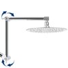NearMoon Adjustable Shower Arm, Shower Extension Arm Universal Connection, Rise or Lower Shower Head, Adjust Height/Angle to Upgrade Shower Experience, Anti-Leak, 16 Inch (Chrome)