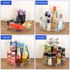 URALFA 2-Pack Lazy Susan Cabinet Organizer, Plastic Rotating Round Lazy Susan Turntable for Pantry, Countertop, Table, Fridge, 10.5 Inch