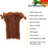 Dreadlock Extensions Human Hair 8 Inch 20 Strands #30 Brown 100% Human Hair Full Handmade Permanent Loc Extensions Human Hair Can Be Dyed Bleached Curled including Free Crochet Hook and Comb