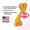 Nylabone 2 Pack of Allergen-Free Peanut Butter Flavor Comfort Hold Power Chew Bone, Giant, Dental Chew Dog Toy