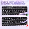 Qeelasee Lash Clusters Fluffy 80D DIY Eyelash Extensions D Curl Individual Eye Lashes 240pcs Mix9-16mm Easy For Beginner At Home Natural Effect
