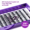 Lash Clusters DIY Eyelash Extension: Mega Volume C D Curl Individual Lashes 150PCS - Eyelash Clusters Extensions 20D Wispy Natural Look False Lashes Cluster Fake DIY at Home 9-16mm by Risute
