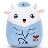 refavor Nurse Cow Stuffed Animal - 8 Inches Navy Cow Plush Toy Nurse Gifts for Women RN Plush Nurse Graduation Stuffed Animals Girls Students Nurse Week Nursing Soft Cow Plushies Gift(Bell)