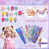 132 Pcs Mermaid Party Favors, Mermaid Birthday Party Favorsfor Kids with Mini Notebooks Pens Slap Bracelets Rings Hairpin Stampers Stickers Bags for Girls Mermaid Birthday Party Decorations Supplies