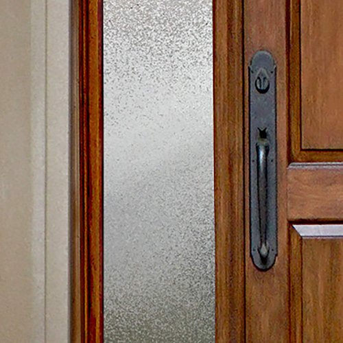 Gila Privacy Décor Ice Chips Sidelights Entryway Residential Window Film DIY Static Cling No Glue No Adhesive 1ft x 6.5ft (12in x 78in) (6.5 sq ft)