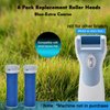 6 Pack Blue Extra Coarse Replacement Roller Refills Compatible with Scholl Express Pedi Foot Smoother Include a Cleaning Brush