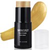 MEICOLY Gold Face Paint Stick(1.06 Oz),Cream Blendable Full Body Paint Sticks,Sweatproof Waterproof Body Paint Makeup Stick for Halloween Special Effects SFX Cosplay,Metallic Gold