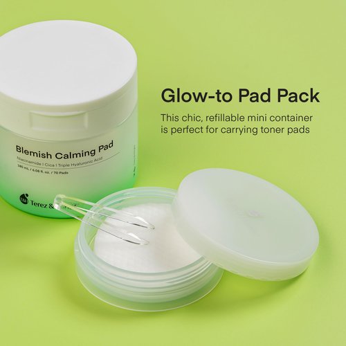 Terez & Honor Mini Containers for Skincare: Travel Containers for Toner Pads & Under Eye Patches DIY - Travel-Friendly, Reusable, Leak Proof Skincare Storage Made in Korea - 1 Empty Pack