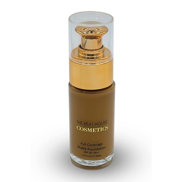 Full Coverage Matte Foundation (Caramel) | SPF 50/ PA ++ | Cruelty Free | Medium to Full Coverage | Smooth Finish | All Day Stay |