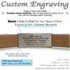 My Identity Doctor - Genuine Leather Medical Alert Bracelet with Engraving 6.75in-8.25in Black