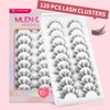 Lash Clusters 10 Pairs 120 Pcs D Curl Cluster Lashes DIY Lash Extensions 10-14mm Mixed Fluffy Volume Individual Lashes Wispy Lashes DIY at Home by MLEN DIARY