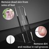 Ingrown Toenail Pedicure Tool Kit 6pcs, Ingrown Toe Nail File and Lifter Nail Pusher Pedicure Knife Set, Sharp Blade Nail Knives Kit Professional, Foot Repair Kit Stainless Steel for Nail Care