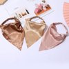 DINPREY Elastic Hair Scarf Headbands Silk Hair Bandanas Scarf Solid Head Kerchief Headbands with Clips for Women (8 Colors Set)