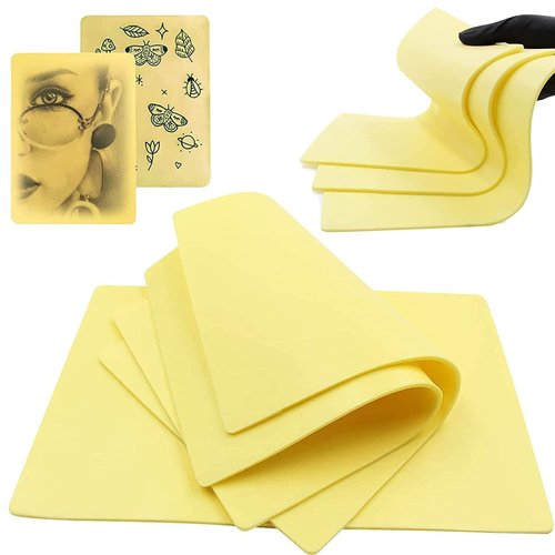 3MM Tattoo Skin Practice - SOTICA 6PCS Reelskin Fake Skin 12x8" Thick Tattoo Skin Practice Soft Silicone Fake Skin Tattoo Practice Skin for Tattooing Tattoo Supplies
