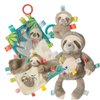 Taggies Sensory Stuffed Animal Soft Rattle with Teether Ring, Molasses Sloth