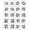 10 Sheets Halloween Eye Shadow Temporary Tattoos Eyeliner Tattoo Stickers Spider Web Bat Pattern Eyeliner Fake Tattoos for Women Men Face Eye Makeup Halloween Decals Party Supplies