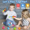 Fajiabao Baby Bath Toys for Kids Ages 1-3 Mold Free Water Toys No Hole Fishing Games Bathtub Toys for Toddler 2-4 Shower Toys Baby Gift for Boys Girls Age 1 2 3 4 5 6(Color Random)