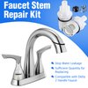 Enhon 3 Pack Faucet Cartridge Repair Kit Compatible with Detla RP17400 RP4993 Faucet Stem Seat Spring, O Ring, Cartridge Replacement Part for 2 Handle Bathroom Shower Tub, Kitchen Faucet Repair