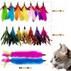 CATENEED Cat Feather Toys Refill Cat Wand Replacement Feathers, 16 PCS Cat Toy Feather Refills, Cat Wand Attachments Feathers for Cat Toys