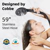 Cobbe 8 Functions Shower Head with handheld, High Pressure Shower Head Set with Hose Adjustable Bracket Rubber Washers (Matte Black)