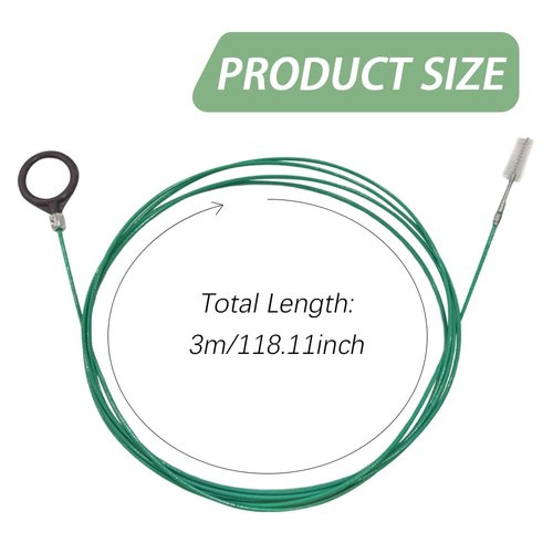 Car Pipe Cleaning Brush, Long Pipe Cleaners for Car, 118inch Windshield Wiper Drain Hole, Car Drain Cleaning Brush, Car Accessories Flexible Feeding Tube Brush, Auto Sunroof Drain Cleaning Tool