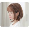 Front Hair Bangs Fringe Hair Extensions Synthetic Wigs Headband for Women Girls (Light Brown)