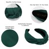 YETASI Satin Headbands for Women - Forest Green Knotted Headband made of Silk Quality Satin Fabric, Unique and Classy. Non-slip, Comfortable and Build to Last Long. Adjustable Size