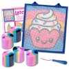 LatchKits Latch Hook Kit for Wall Hangings & Mini-Rugs - Cupcake - Craft Kit with Easy, Color-Coded Canvas, Pre-Cut Yarn & Latch Hook Tool - Perfect DIY Craft for Kids - Ages 6+