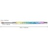 PANA 3D Kolinsky Nail Art Brush - Rainbow Glitter Handle, Size 4 - Acrylic Nail Art Sculpture Brush for Manicures Pedicure Salon Professional or Beginner