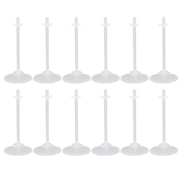 EXCEART 24pcs White Doll Stand Doll Support Rack Action Figure Display Rack for Window Doll Display Decoration Collection