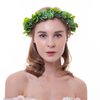Yili Maizi Artificial Green Leaf Crown Eucalyptus Flower Wreath Women Girls Bohemian Headpiece Floral Headband Photo Prop