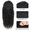 Feelgrace 3C Remy Brazilian Kinky Curly Ponytail Hair Afro Kinky Curly Hair Clip In Hair Piece Natural Color Silky Soft Ponytail Hair (22 Inch, Kinky Curly)