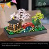 kanglejia Japanese Zen Gardens and Meditation Cherry Blossom Garden Pavilion Bridge Mini Building Blocks Set Bonsai Trees Building Set for Adults and Kids Toy Building Sets (2280 Pcs)