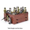 MOOXI WW2 Battlefield Right Corner Military Block Set(200PCS).Military Building Block Set Can Freely Build Battle Scenes.