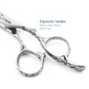 Hair Scissors 6 Inch Professional Barber Scissors Hair Thinning Scissors Thinning Shears 440C Barber Shears 30 Teeth Rose handle KINSARO