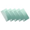 Go-Comb - Wallet Sized Hair & Travel Comb - Wide Tooth - Aqua 5-Pack
