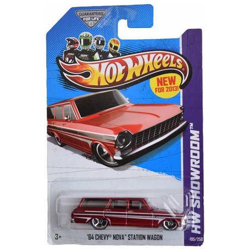 Hot Wheels '64 Chevy Nova Station Wagon, [red] Showroom 195/250