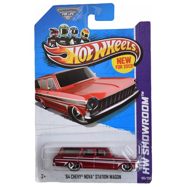 Hot Wheels '64 Chevy Nova Station Wagon, [red] Showroom 195/250