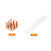 MECCANIXITY Copper Heatsink 6x6x5mm with Self Adhesive for IC Chipset Cooler Pack of 5