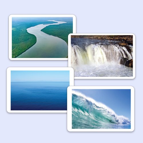 hungry brain Flash Cards for Toddlers, 24 Nature in Motion Flashcards, Double-Sided, Montessori, Educational, Kindergarten - Preschool Learning Activities, Gifts for Kids, 1, 2, 3, 4 Years Babies