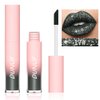 3 Colors Diamond Glitter Metallic Lip Gloss Shimmer Liquid Lipstick Set Black Green Wine Red Matte Lipstick for Women Halloween Lip Makeup